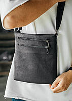 Удобная кожаная сумка мужская для вещей, модная стильная ежедневная для ключей документов вещей сумка на плечо