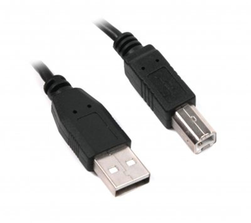 Кабель Maxxter USB - USB Type-B V 2.0 (M/M), 4.5 м, Black (U-AMBM-15), фото 1