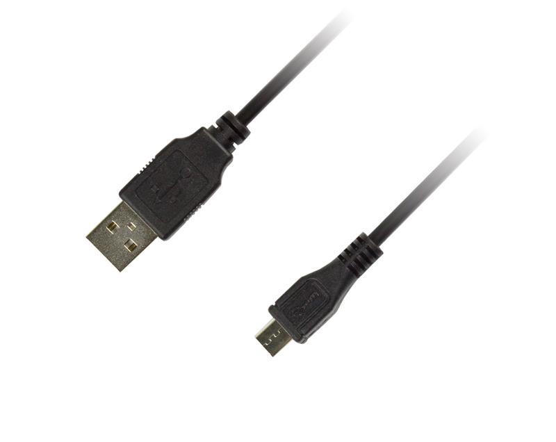 Кабель Piko USB — micro USB V 2.0 (M/M), 0.3 м, Black (1283126474071), фото 1