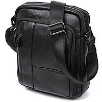Добротная кожаная мужская сумка Vintage Черный Salex Добротна шкіряна чоловіча сумка Vintage Чорний