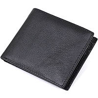 Кожаный мужской кошелек Vintage Черный кошелек Salex Шкіряний чоловічий гаманець Vintage Чорний кошельок