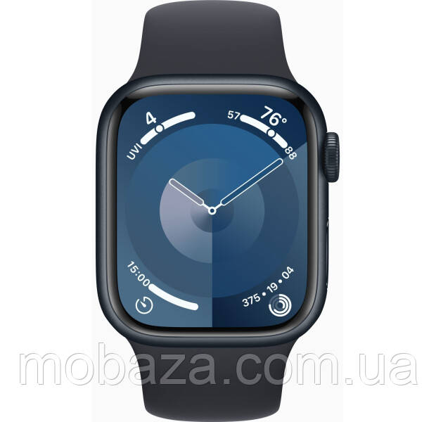 Смарт-часы Apple Watch Series 9 GPS 45mm Midnight Aluminium Case with Midnight Sport Band S/M (MR993)