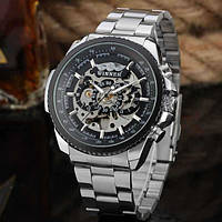 Чоловічий наручний годинник Winner механічний сталевий годинник механіка Salex