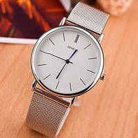 Женские часы наручные женские часы Geneva Steel Silver Salex Жіночі часи наручний жіночий годинник Geneva