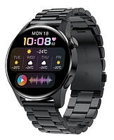 Умные часы черные смарт часы Uwatch Blizar i29 Black Metal Salex Розумний годинник чорний смарт годинник