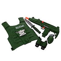 Игровой набор военного M012 костюм,аксесесуары Salex Ігровий набір військового M012 костюм, аксесуари