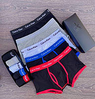Комплект чоловічої білизни Calvin Klein Боксери 5 штук у коробці Чоловічі труси Бокс чоловічої білизни Труси на подарунок для