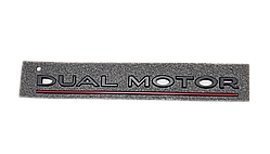 Емблема напис багажника Tesla Dual Motor чорна матова