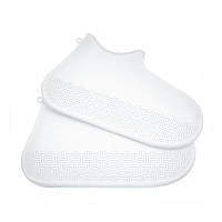 Водонепроницаемые бахилы Lesko SB-150 на обувь от дождя 16 см Белый (bbx)