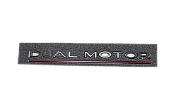Емблема напис багажника Tesla Dual Motor чорна