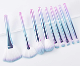 Набір косметичних пензлів незвичайного дизайну для макіяжу, 10 штук, фото 2