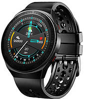 Мужские часы умный смарт черный Smart MT-3 Music Salex Годинник чоловічий розумний смарт чорний Smart MT-3