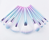 Набір косметичних пензлів незвичайного дизайну для макіяжу, 10 штук, фото 3