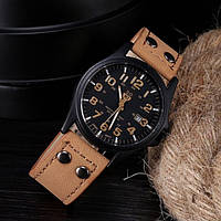 Чоловічий наручний годинник Soki Світло-коричневий Salex