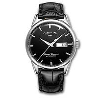 Черные классические часы для мужчины Carnival Flagman Salex Чорний класичний годинник для чоловіка Carnival