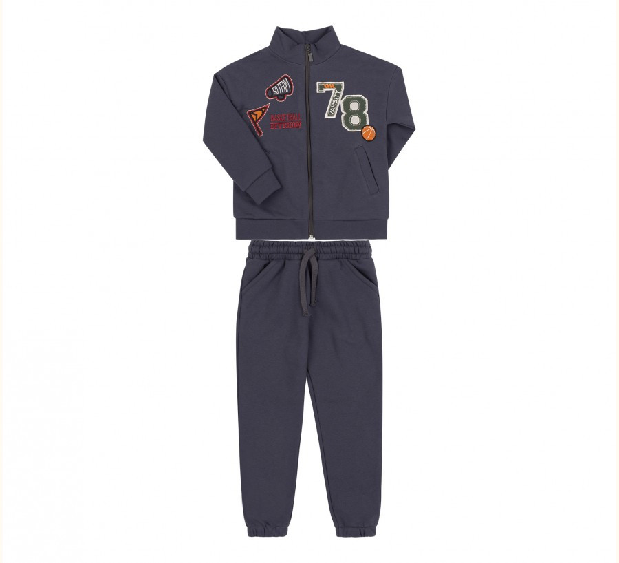 СПОРТИВНИЙ КОСТЮМ трикотаж шардон КС747 хлопчик   ОСІНЬ 2023, 140, чорний, фото 1