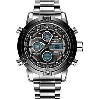 Механічний наручний Чоловічий годинник срібний AMST Mountain Steel Salex