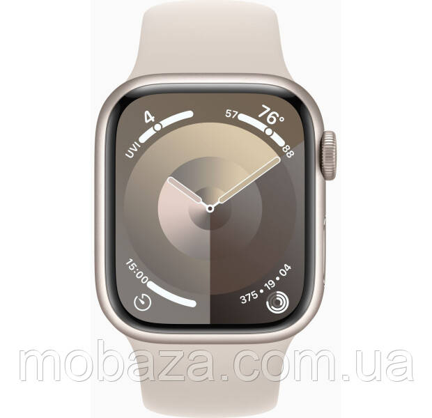 Смарт-часы Apple Watch Series 9GPS 41mm Starlight Aluminium Case with Starlight Sport Band M/L (MR8U3)