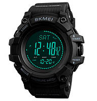 Наручные Мужские часы с компасом Скмей черный Skmei Processor Salex Наручний Чоловічий годинник з компасом