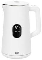 Чайник с настройкой температуры ADE 1.5 л белый KG 2100-1 (bbx)