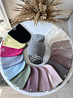 Шапка Женская Без отворота двойная вязкая женская демисезонная шапка на зиму 16 цветов Salex Шапка Жіноча Без