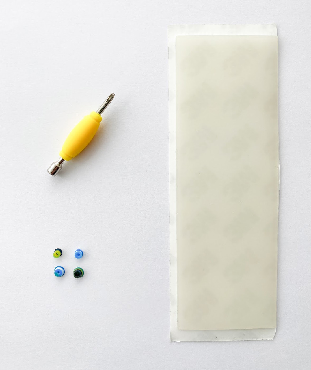 Набір для апгрейду фігерборда Just Skate FB, Бушінги, Ключ і Ріптейп Прозорий, фото 1