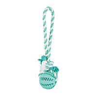 Игрушка для собак Мяч на веревке Denta Fun Trixie 3299 7x24 см (4011905032993) (bbx)