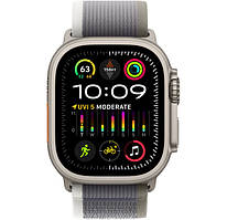 Смарт-годинник Apple Watch Ultra 2 GPS + Cellular, 49mm Titanium Case with Green/Gray Trail Loop - M/L (MRF4)