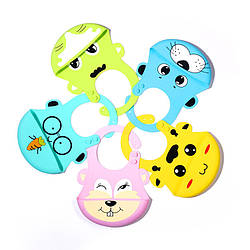 Силіконовий слюнявчик дитячий фартух із мультяшним візерунком для годування малюків, нагрудний фартух із кишенькою