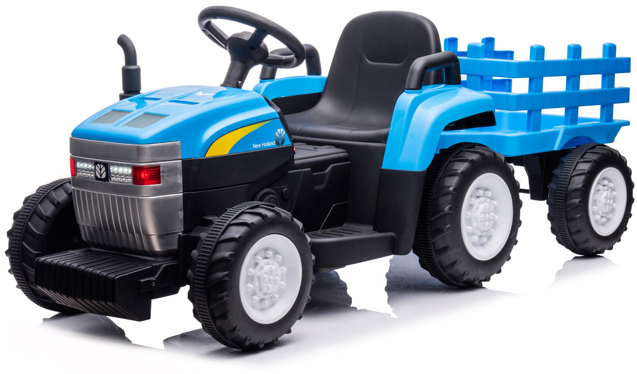 Трактор Дитячий New Holland з акумулятором +пульт 12V 7Ah колеса EVA