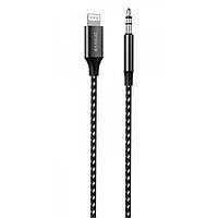 Кабель AUX Lightning для 3.5mm 1m Proove SoundMeshgray | Шнур для подключения наушников IPhone