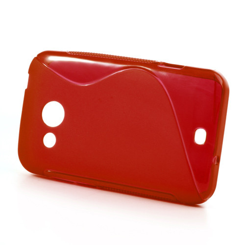 Чехол силиконовый S формы на HTC Desire 200 102e, красный - фото 2 - id-p26813888