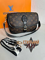Женская кожаная сумка клатч Портфель Diane Louis Vuitton