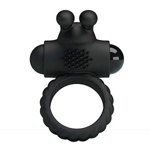 Ерекційне віброкільце Pretty Love Eudora чорне, силікон