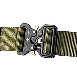 Тактичний ремінь хакі з металевою пряжкою, ремінь кобра 125 см, фото 3