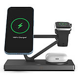 Бездротова зарядка Times T216 QI док-станція для iPhone Watch AirPods для айфона годинника навушників, фото 4