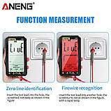 Мультиметр цифровий ANENG 620A Black з великим РК дисплеєм, фото 4