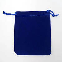 Подарочный бархатный мешочек 15 x 20 см синий