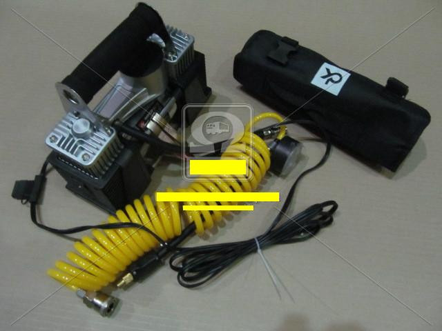 Компресор, 12V, 10Атм, 60л/хв, 2-х поршневий, клеми, шланг 5м.,