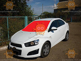 Скло лобове CHEVROLET AVEO 4 після 2012р. місце під дзеркало, смуга (пр-во SAFE GLASS) ГС 103194 (передоплата