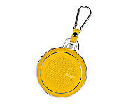 Bluetooth акустика Travel желтый Recci RBS-D1-Yellow портативная беспроводная блютуз колонка