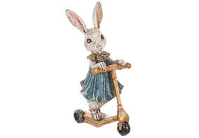Декоративна статуетка Кролик-дівчинка на самокаті 15*9*25см 419-310 ТОВАР ВІД ВИРОБНИКА