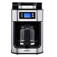 Кавоварка Ardesto YCM-D1200 крапельна Steel Collection YCM-D1200 1.2л зерно/мелена дисплей сріблясто-чорний