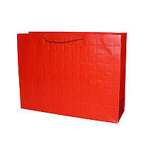 Пакет подарунковий горизонтальний червоний 23х18х10 см