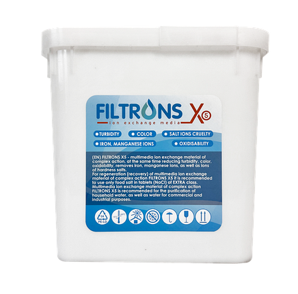 Завантаження фільтруюче Filtrons X5 (відро 25 л, FL-X5-25) - від заліза, твердості, амонію, марганцю, фото 1
