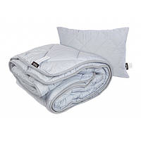 Набор из одеяла и подушки для сна теплое демисезонное Basic Silver 140*205