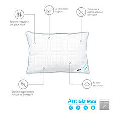 Подушка пухова м'яка для комфортного сну Antistress Карбон 50x70 см, 70x70 см., фото 2