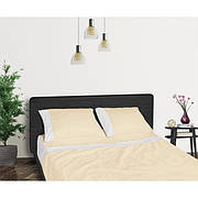 Функціональна постільна білизна бавовняна на гумці стильна Aero Champagne