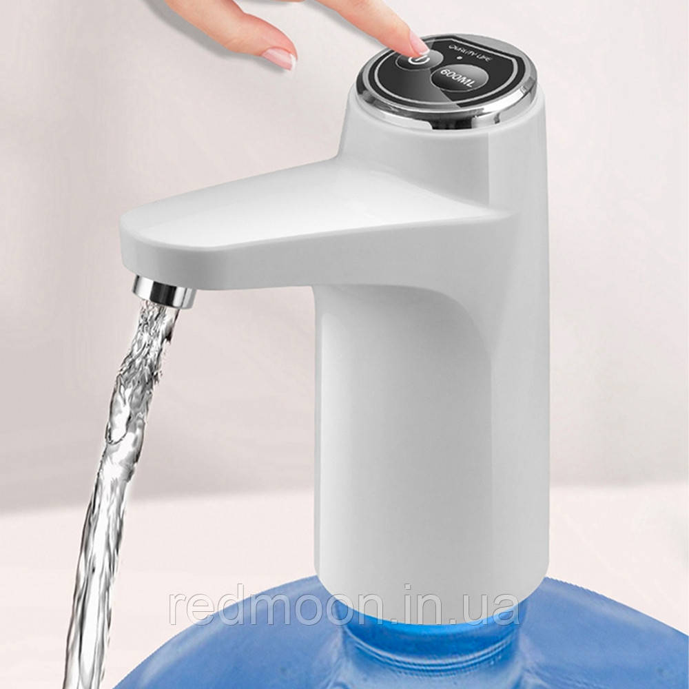 Помпа для води акумуляторна ePump Smart Touch, Біла / Автоматична бездротова помпа на бутиль