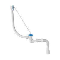 Сифон сантехнічний для ванни низький Nova 1521 випуск 70мм розбірний (вихід гофра 40/50мм)